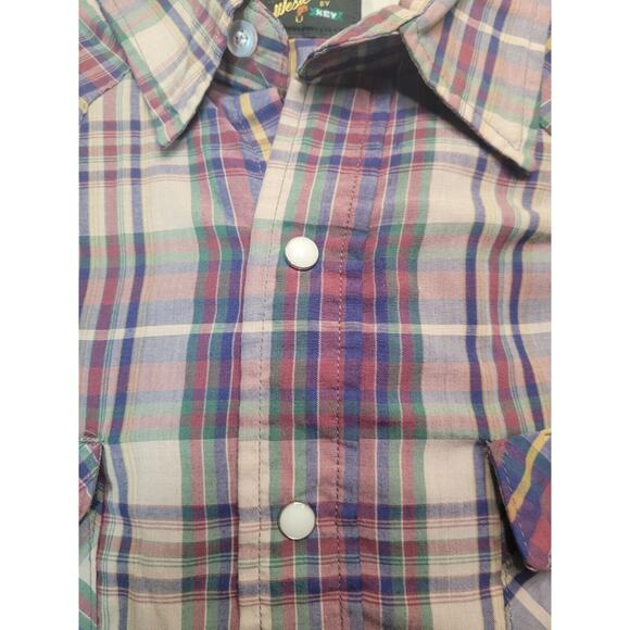 Saddle King Western Pearl Snap Shirt Men’s L VTG Plaid Long Sleeve • READ - Picture 4 of 5